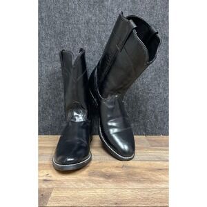 Laredo Mens Black Leather Trucker Western Cowboy Boots 28-7902 Size 9 D